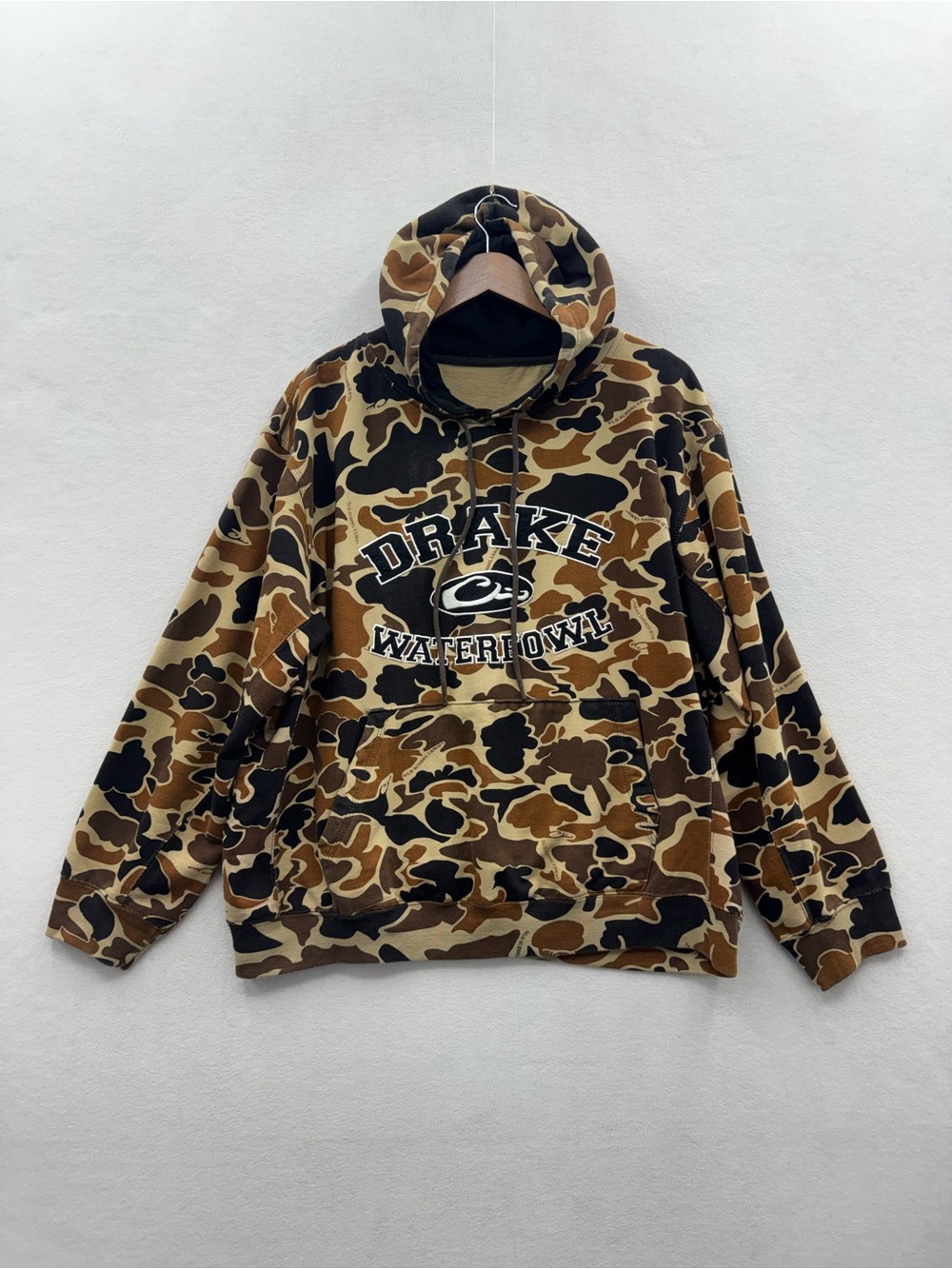 Drake Waterfowl Men’s 2XL Old School Camo Camouflage Long Sleeve Hunting Hoodie
